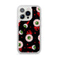 Bleeding Eyeballs iPhone 14 Pro Clear Tough Case Silver