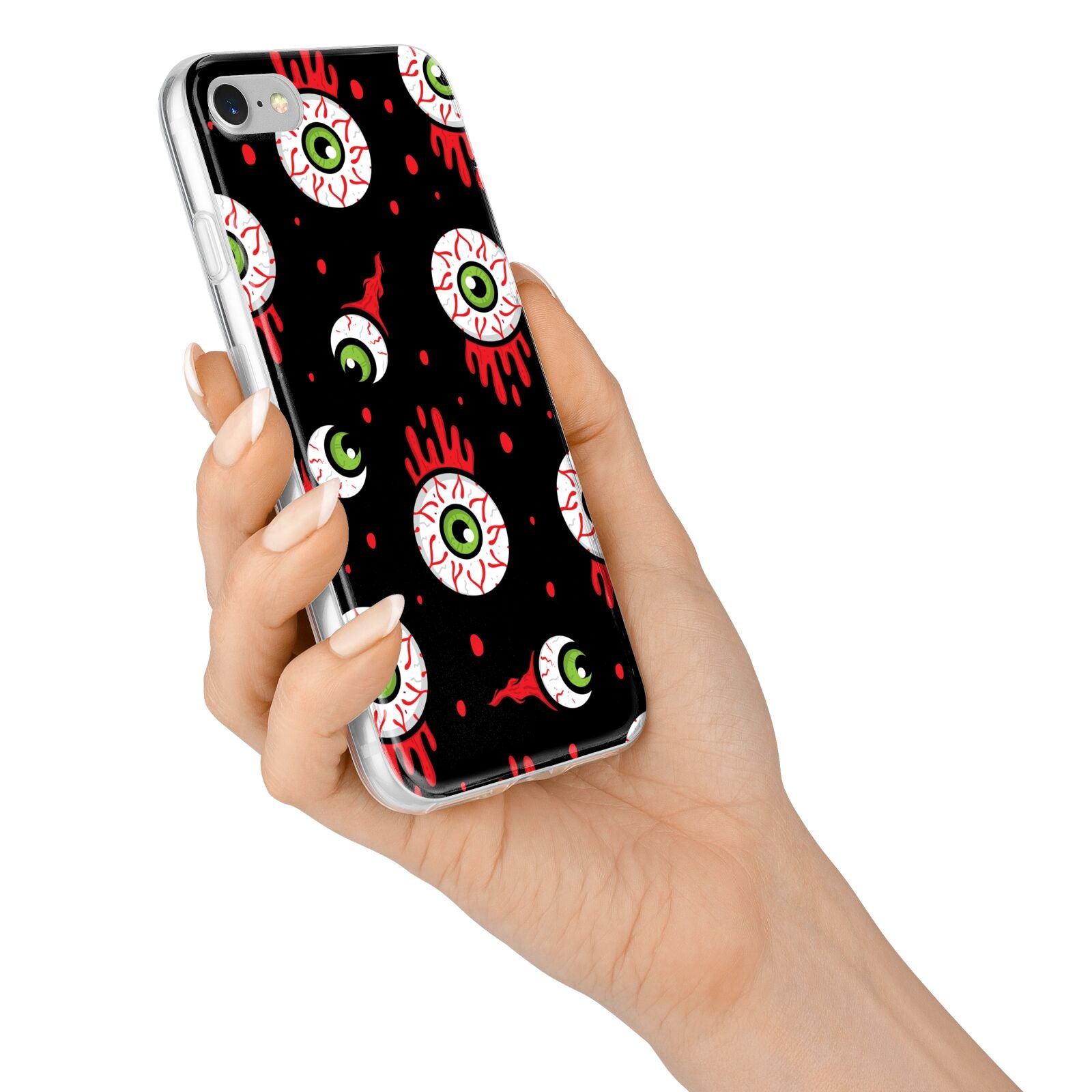 Bleeding Eyeballs iPhone 7 Bumper Case on Silver iPhone Alternative Image