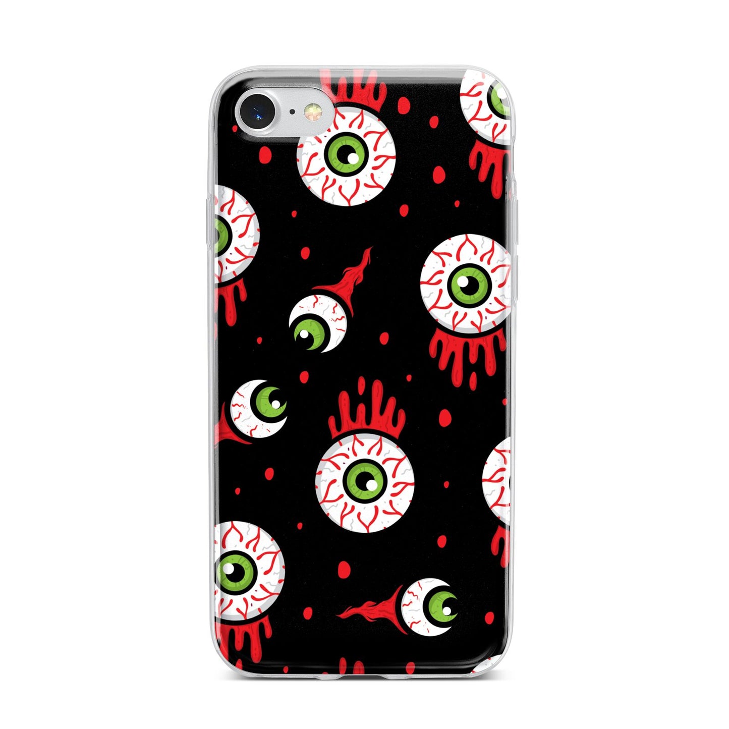 Bleeding Eyeballs iPhone 7 Bumper Case on Silver iPhone