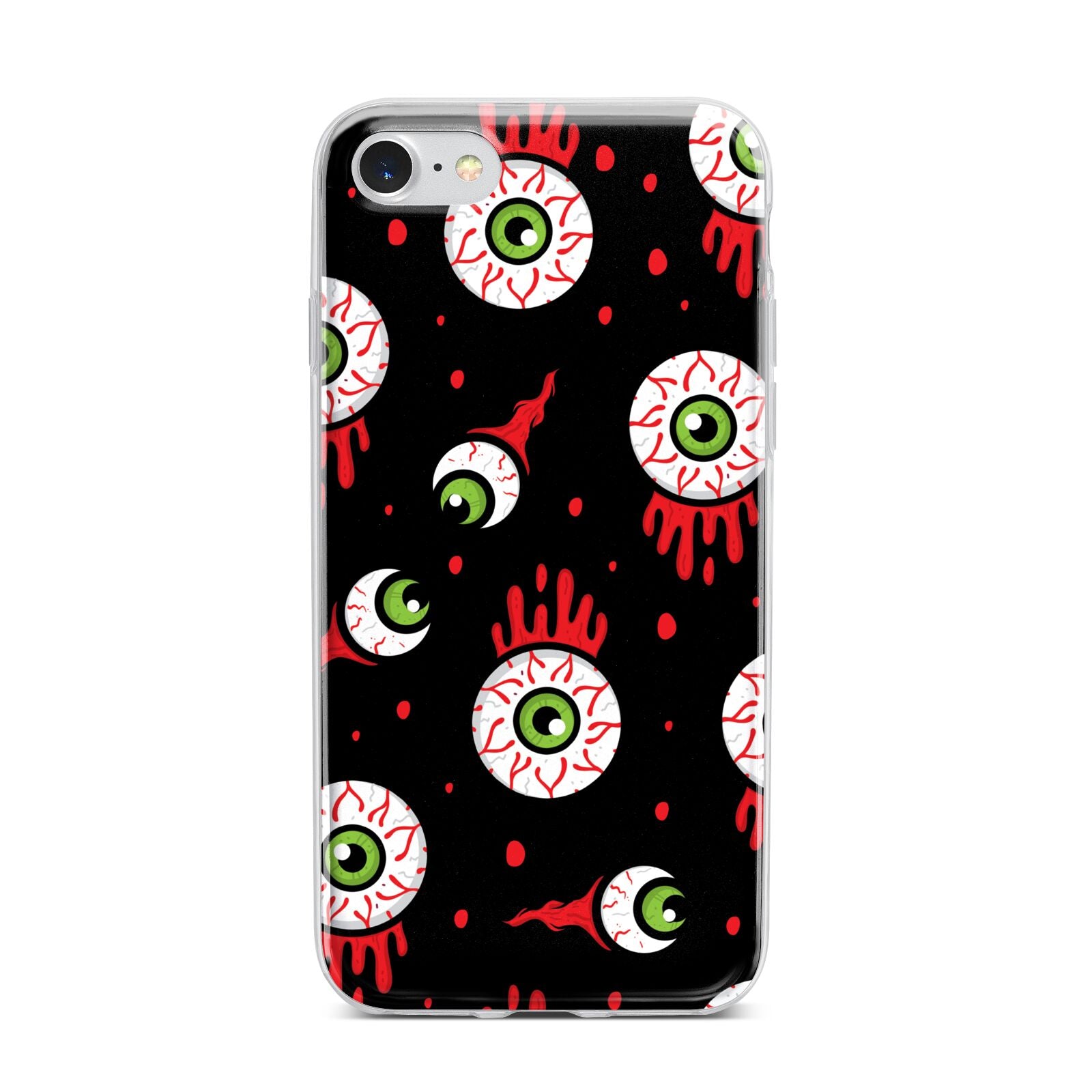 Bleeding Eyeballs iPhone 7 Bumper Case on Silver iPhone