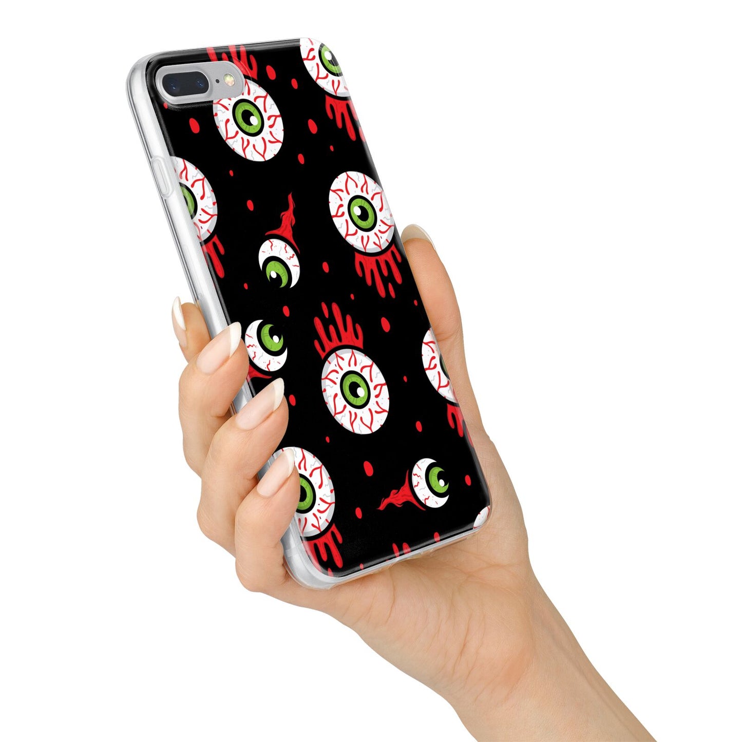 Bleeding Eyeballs iPhone 7 Plus Bumper Case on Silver iPhone Alternative Image