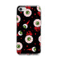 Bleeding Eyeballs iPhone 8 Bumper Case on Silver iPhone