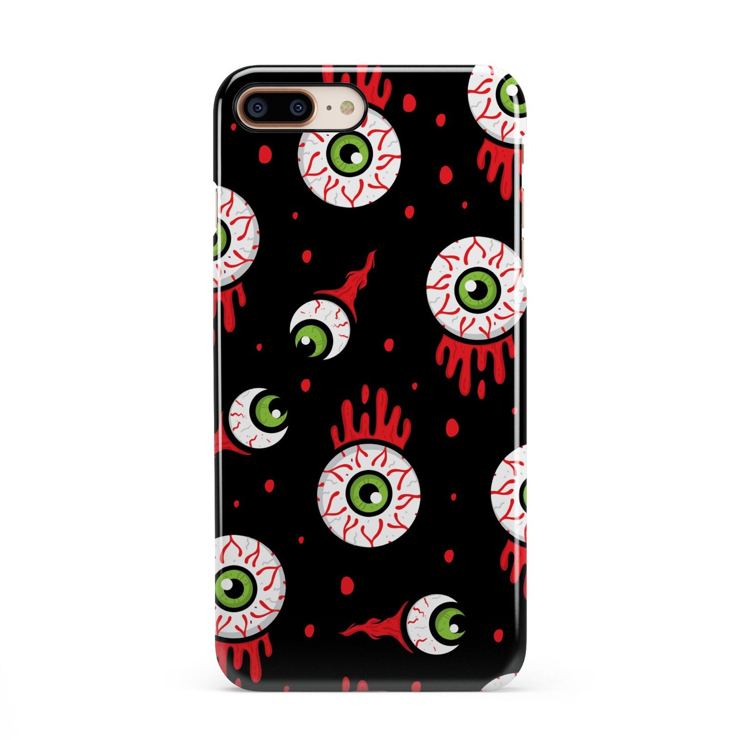 Bleeding Eyeballs iPhone 8 Plus 3D Snap Case on Gold Phone