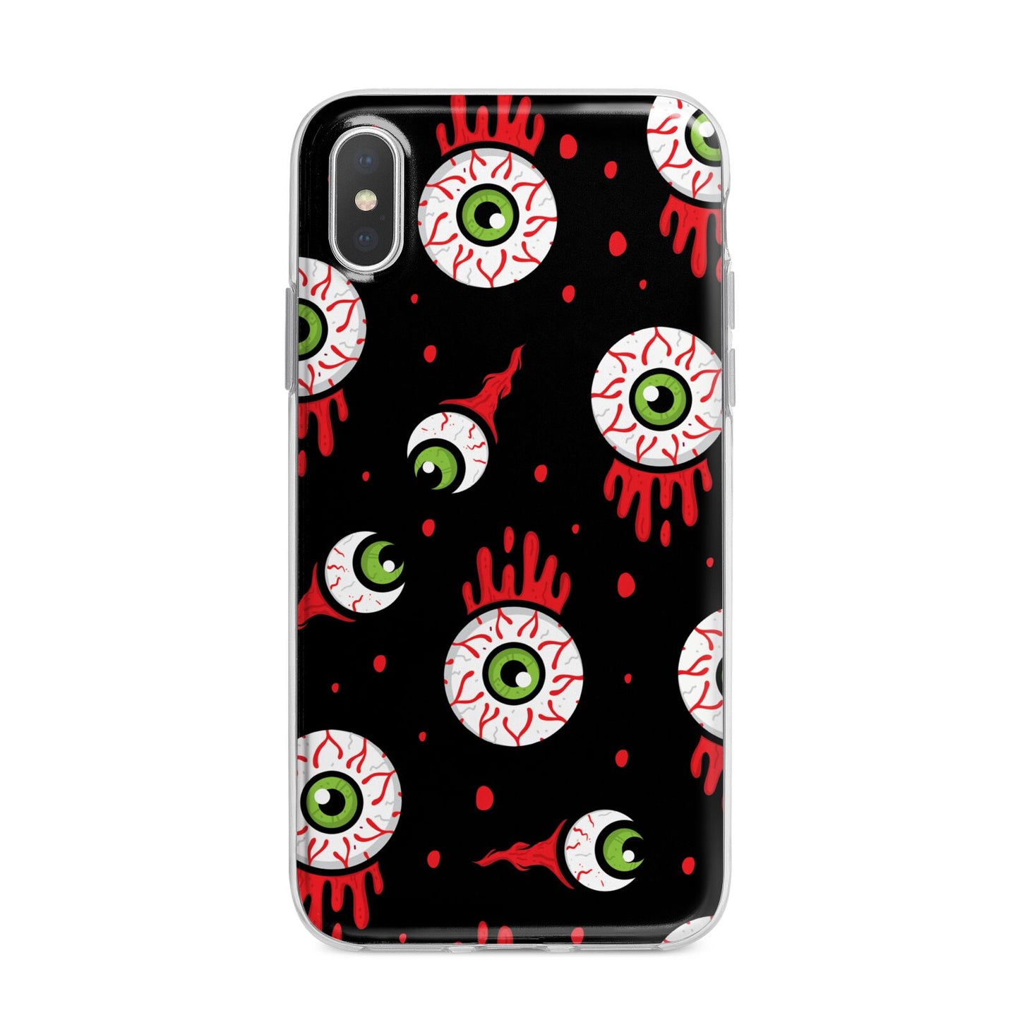 Bleeding Eyeballs iPhone X Bumper Case on Silver iPhone Alternative Image 1