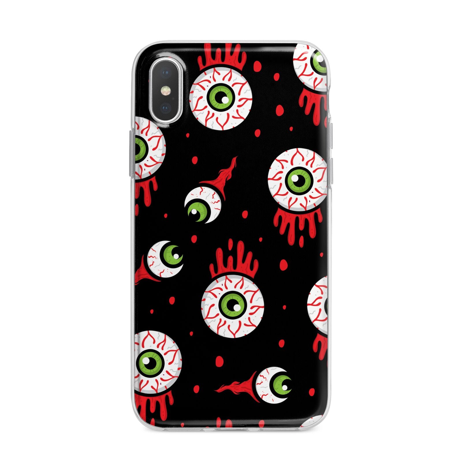 Bleeding Eyeballs iPhone X Bumper Case on Silver iPhone Alternative Image 1