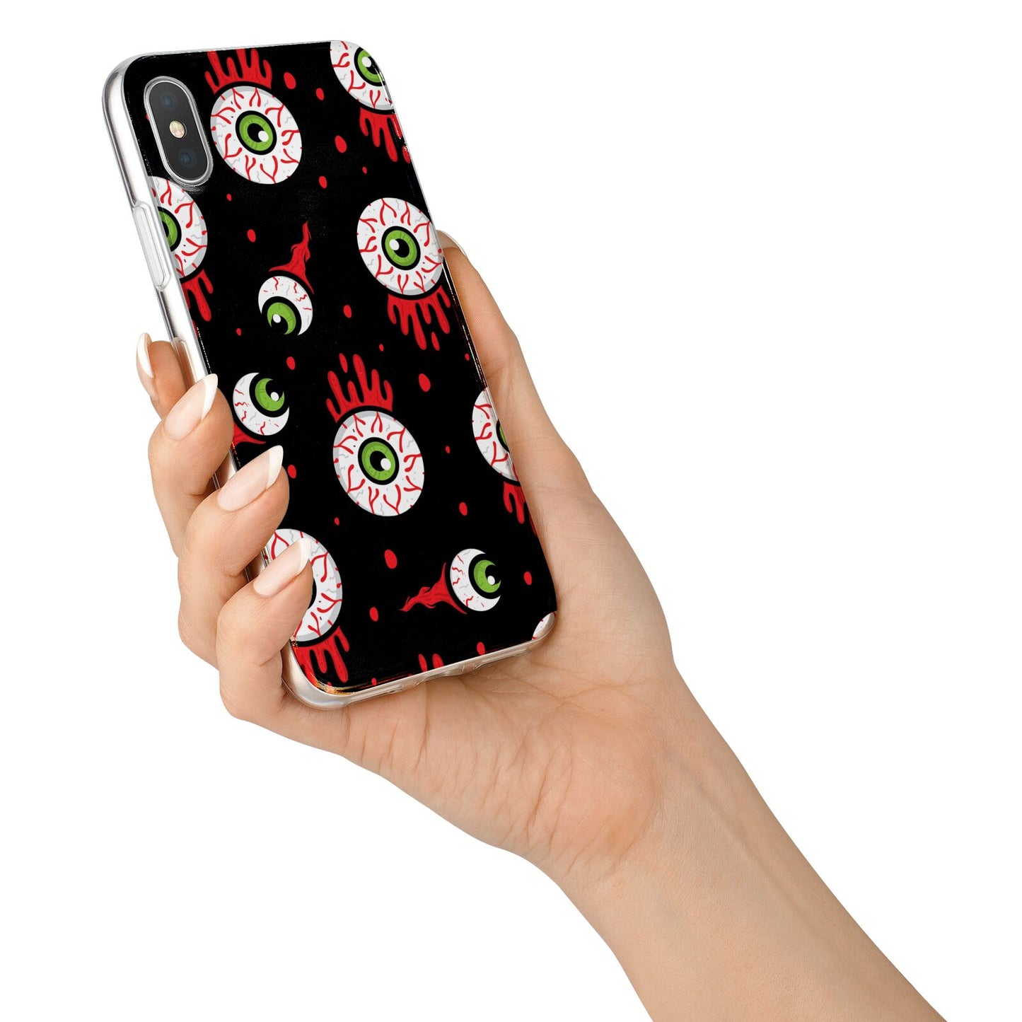 Bleeding Eyeballs iPhone X Bumper Case on Silver iPhone Alternative Image 2