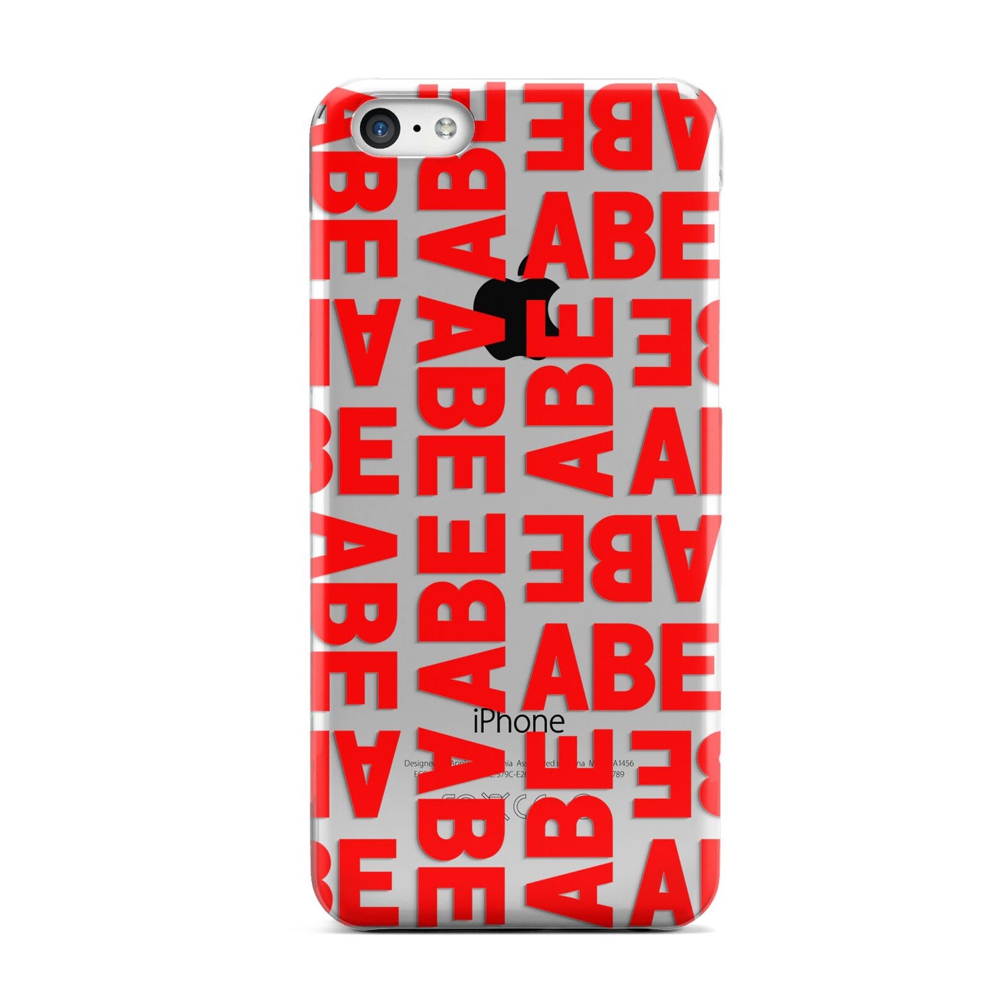 Block Red Custom Text Apple iPhone 5c Case