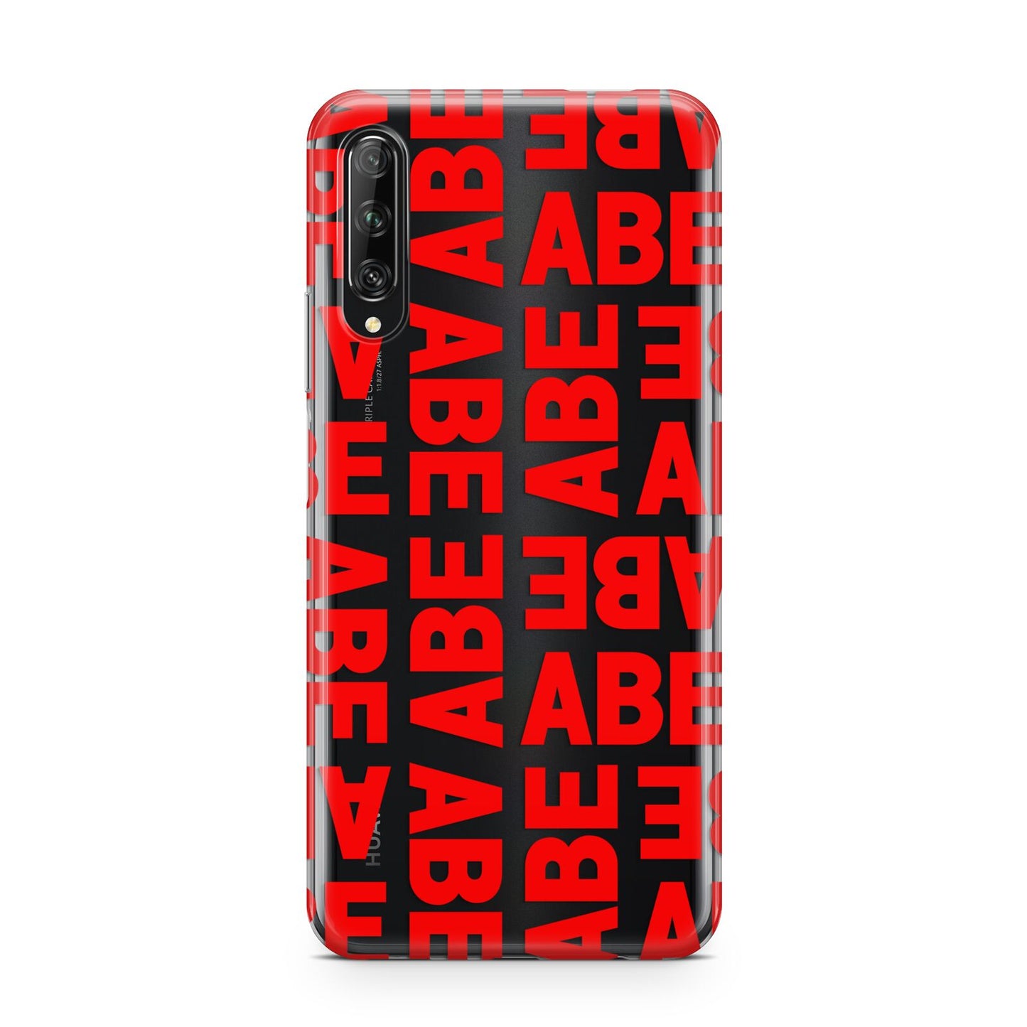 Block Red Custom Text Huawei P Smart Pro 2019