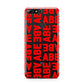 Block Red Custom Text Huawei Y7 2018