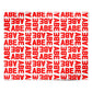 Block Red Custom Text Personalised Wrapping Paper Alternative