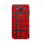 Block Red Custom Text Samsung Galaxy J5 Case