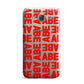 Block Red Custom Text Samsung Galaxy J7 Case