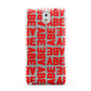Block Red Custom Text Samsung Galaxy Note 3 Case