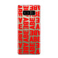 Block Red Custom Text Samsung Galaxy Note 8 Case