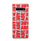 Block Red Custom Text Samsung Galaxy S10 Plus Case