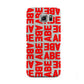 Block Red Custom Text Samsung Galaxy S6 Case