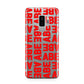 Block Red Custom Text Samsung Galaxy S9 Plus Case on Silver phone
