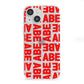 Block Red Custom Text iPhone 13 Mini Clear Bumper Case
