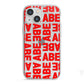 Block Red Custom Text iPhone 13 Mini TPU Impact Case with White Edges