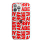 Block Red Custom Text iPhone 13 Pro Max TPU Impact Case with White Edges