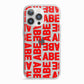 Block Red Custom Text iPhone 13 Pro TPU Impact Case with White Edges