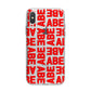 Block Red Custom Text iPhone X Bumper Case on Silver iPhone Alternative Image 1