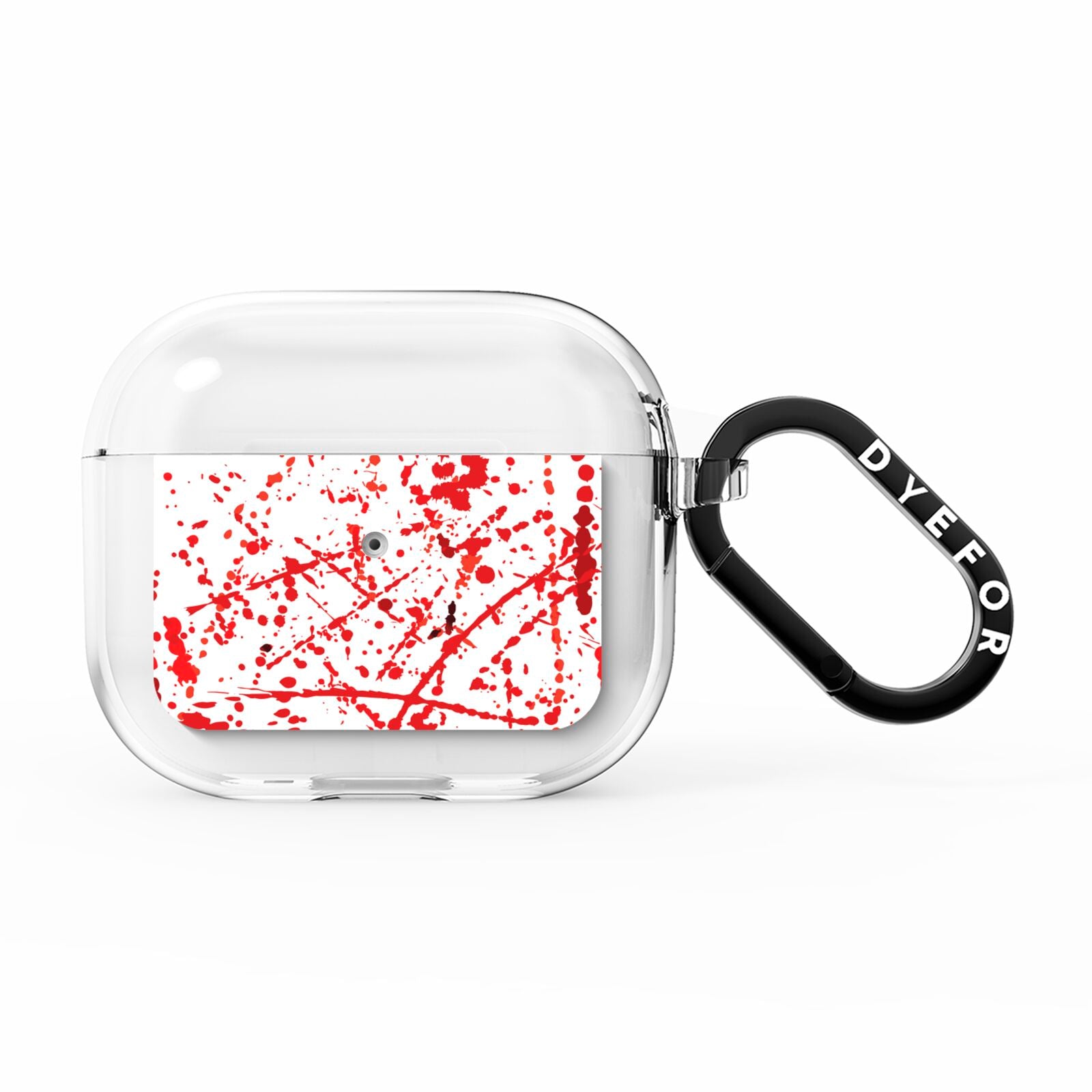 Blood Splatter AirPods Clear Case 3rd Gen