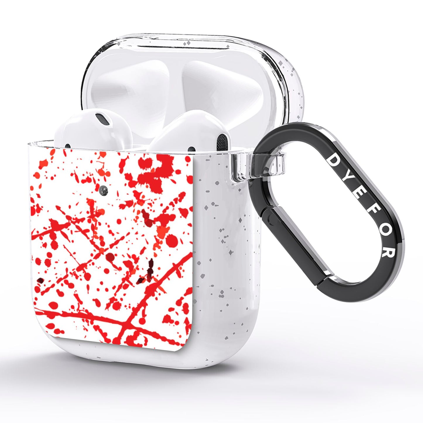 Blood Splatter AirPods Glitter Case Side Image