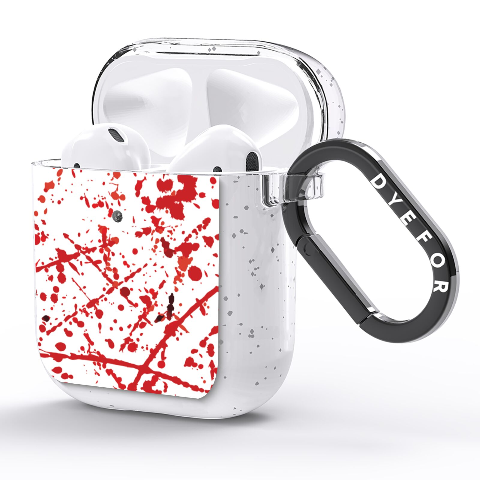 Blood Splatter AirPods Glitter Case Side Image