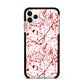Blood Splatter Apple iPhone 11 Pro Max in Silver with Black Impact Case