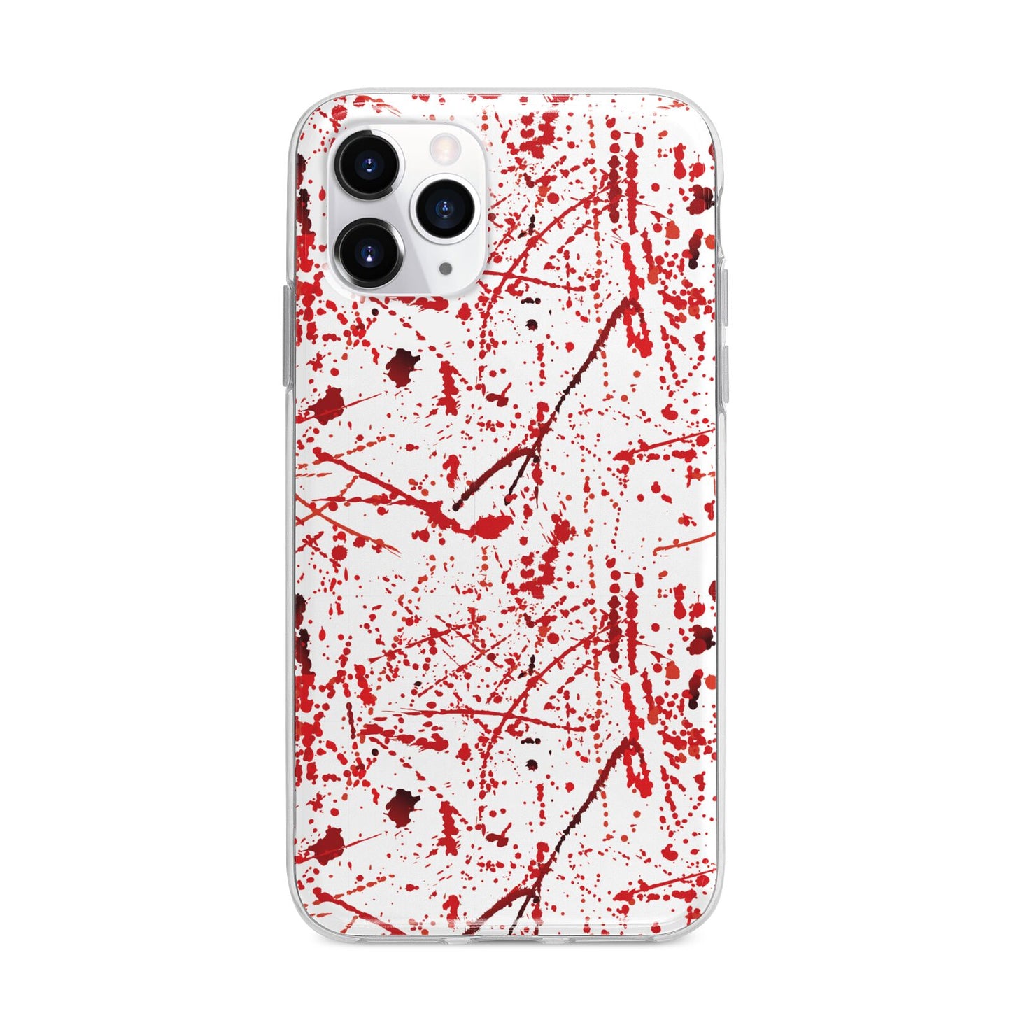 Blood Splatter Apple iPhone 11 Pro Max in Silver with Bumper Case