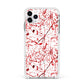 Blood Splatter Apple iPhone 11 Pro Max in Silver with White Impact Case
