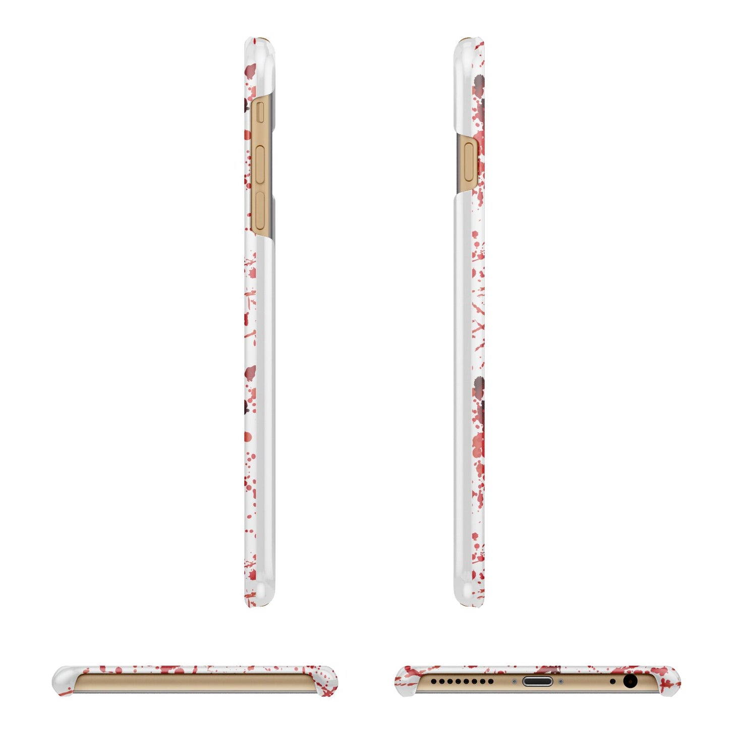 Blood Splatter Apple iPhone 6 Plus 3D Wrap Snap Case Angled Images