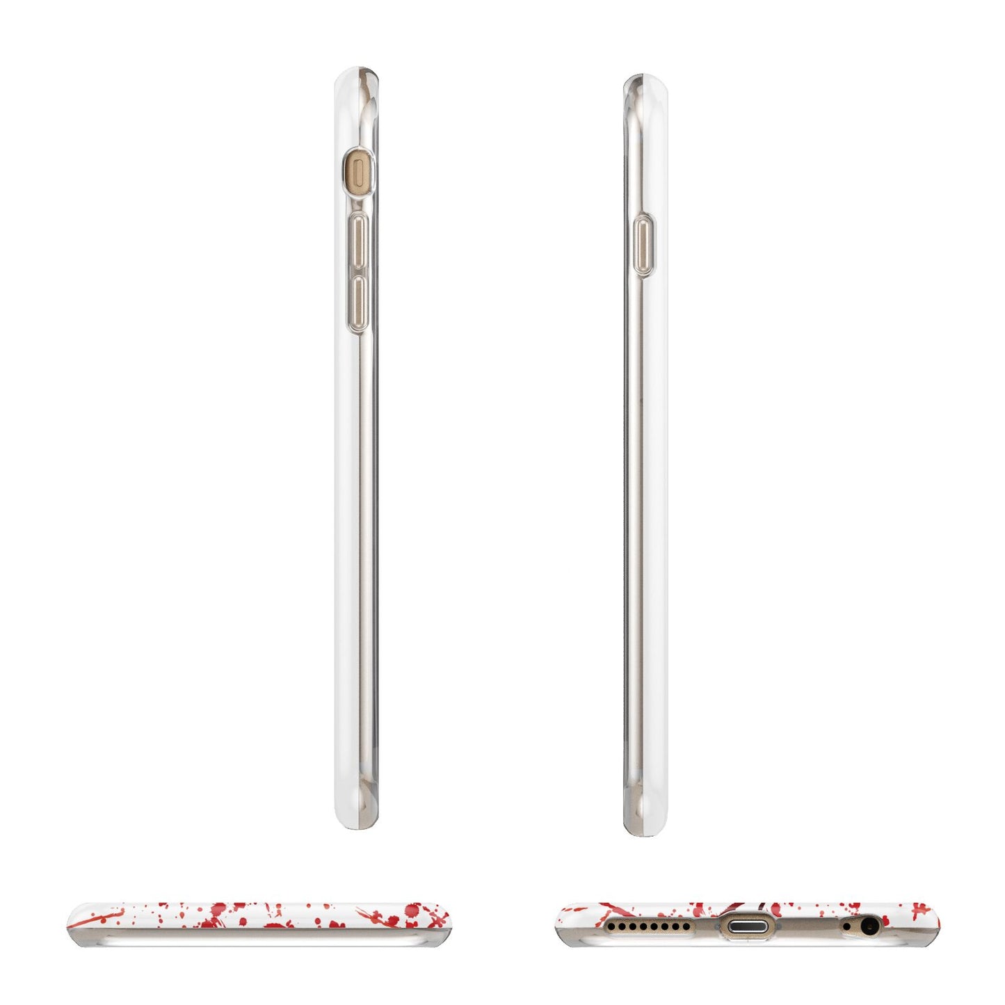 Blood Splatter Apple iPhone 6 Plus 3D Wrap Tough Case Alternative Image Angles