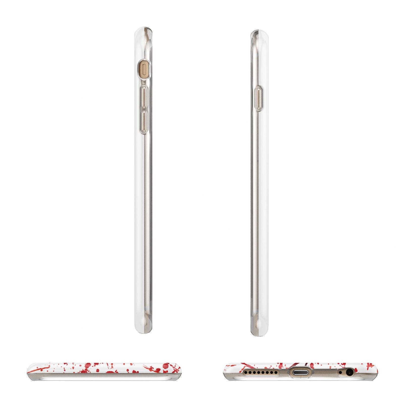 Blood Splatter Apple iPhone 6 Plus 3D Wrap Tough Case Alternative Image Angles