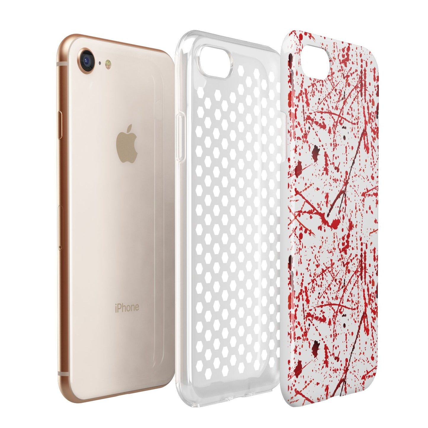 Blood Splatter Apple iPhone 7 8 3D Tough Case Expanded View
