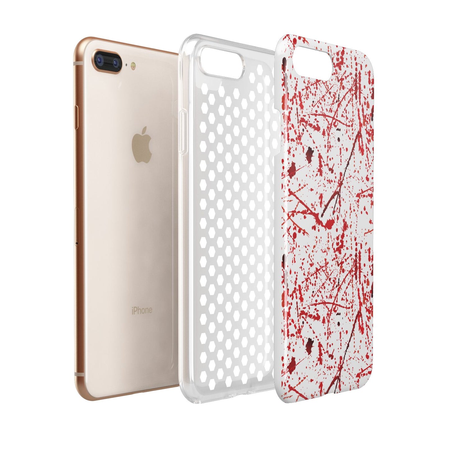 Blood Splatter Apple iPhone 7 8 Plus 3D Tough Case Expanded View