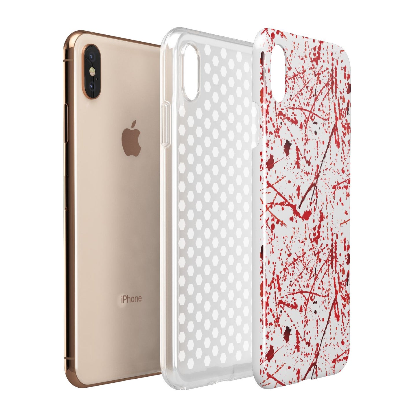 Blood Splatter Apple iPhone Xs Max 3D Tough Case Expanded View