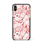 Blood Splatter Apple iPhone Xs Max Impact Case Black Edge on Gold Phone