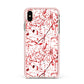 Blood Splatter Apple iPhone Xs Max Impact Case Pink Edge on Gold Phone