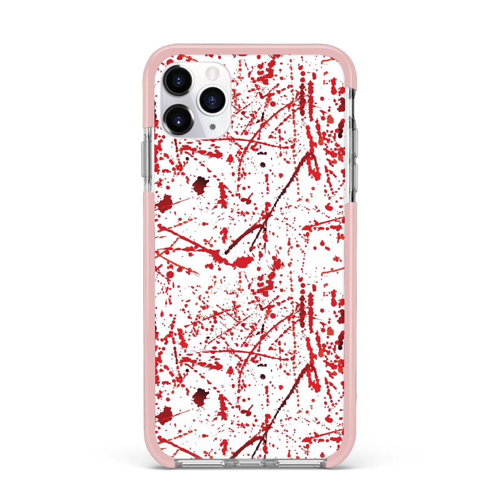 Blood Splatter iPhone 11 Pro Max Impact Pink Edge Case