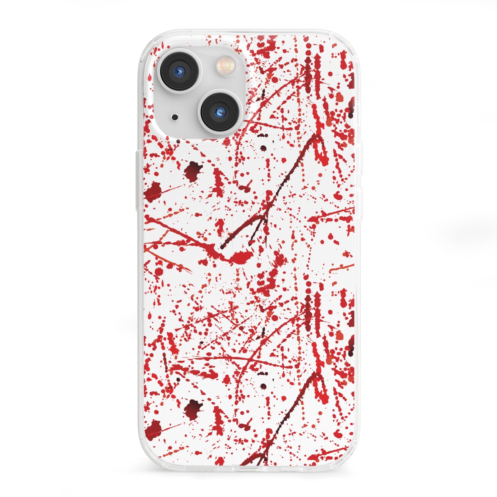Blood Splatter iPhone 13 Mini Clear Bumper Case