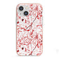 Blood Splatter iPhone 13 Mini TPU Impact Case with Pink Edges