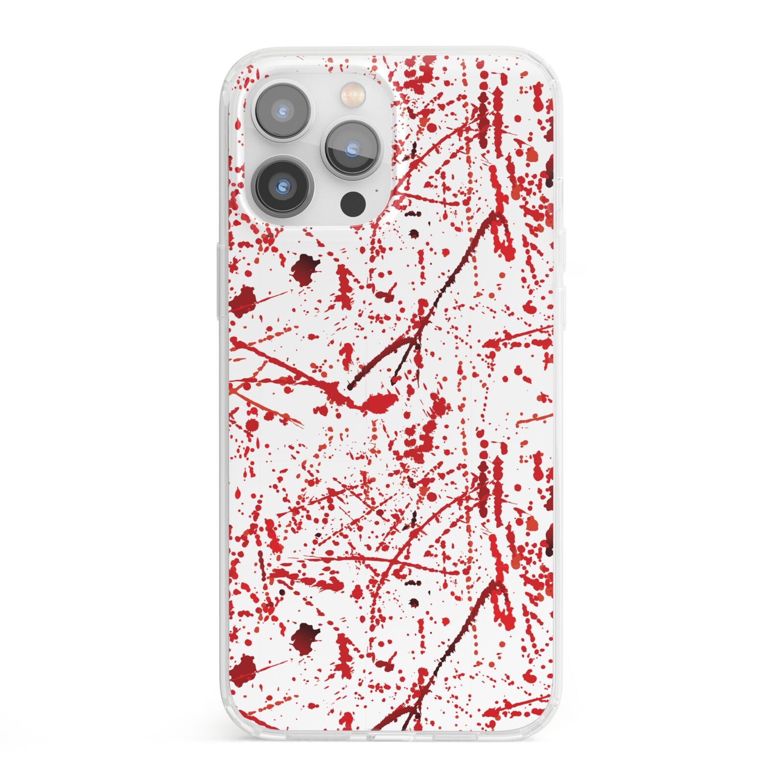 Blood Splatter iPhone 13 Pro Max Clear Bumper Case