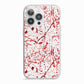 Blood Splatter iPhone 13 Pro TPU Impact Case with White Edges
