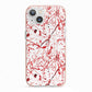 Blood Splatter iPhone 13 TPU Impact Case with Pink Edges