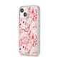 Blood Splatter iPhone 14 Glitter Tough Case Starlight Angled Image