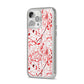 Blood Splatter iPhone 14 Pro Max Clear Tough Case Silver Angled Image