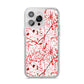 Blood Splatter iPhone 14 Pro Max Clear Tough Case Silver