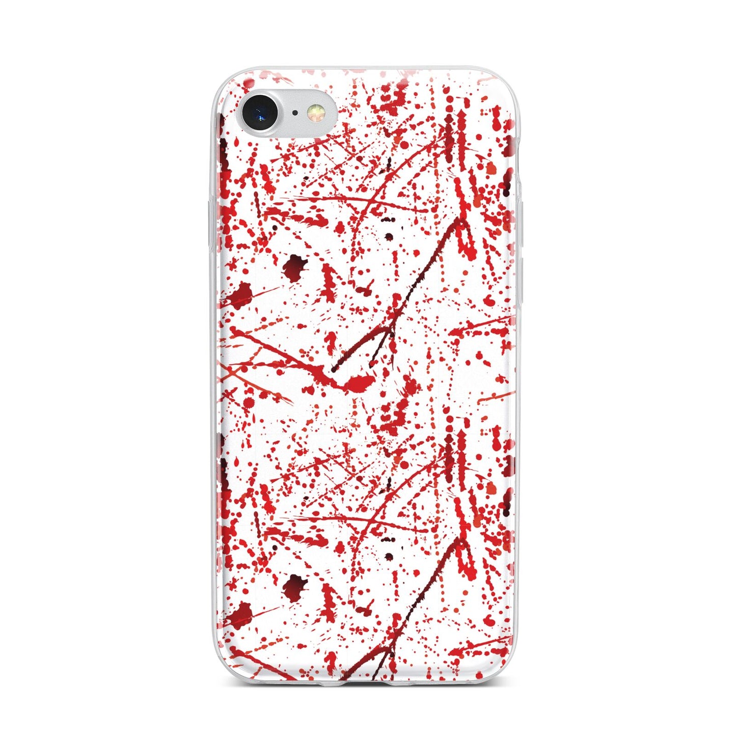 Blood Splatter iPhone 7 Bumper Case on Silver iPhone